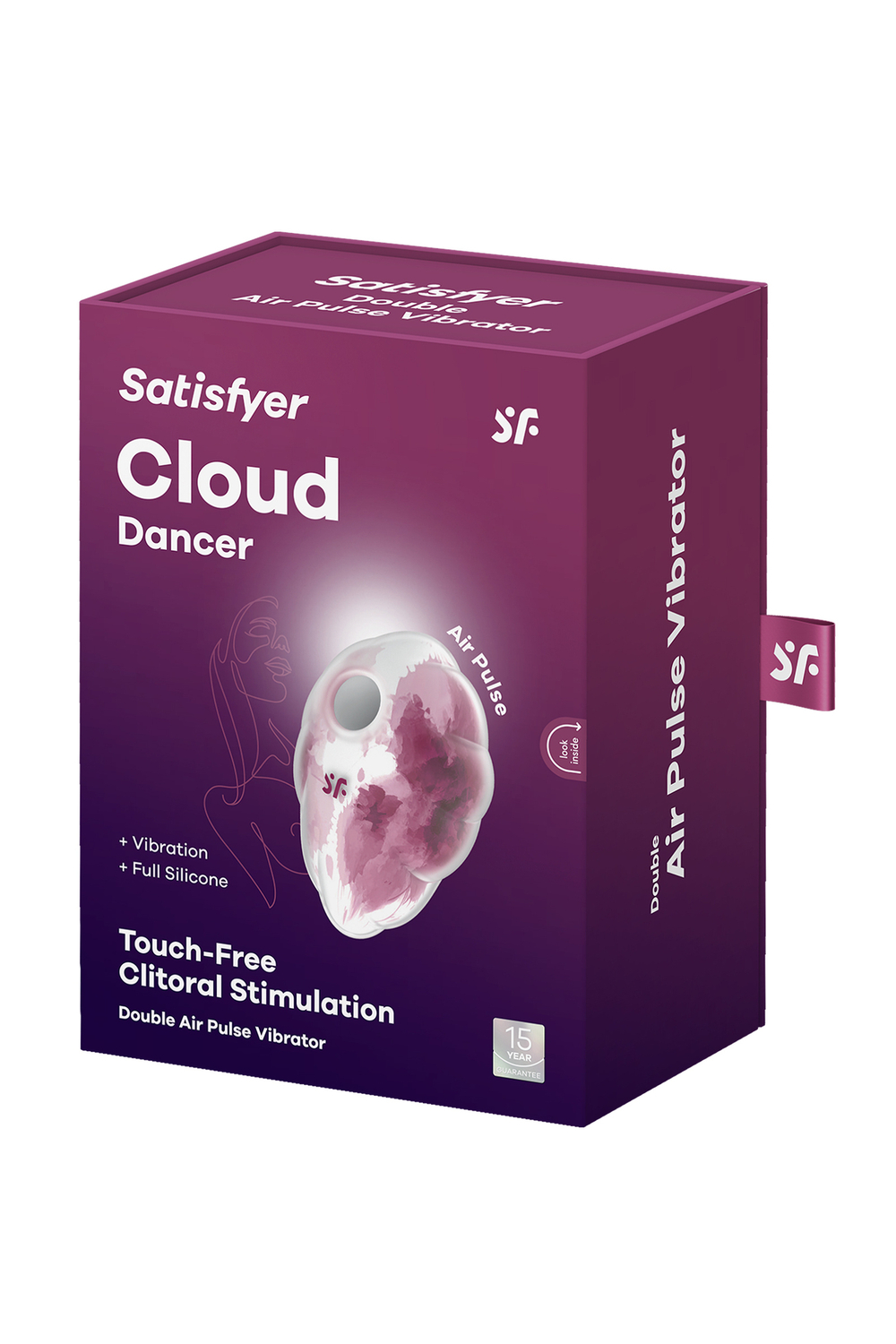 Вакуумный стимулятор клитора Satisfyer Cloud Dancer, силикон, красный