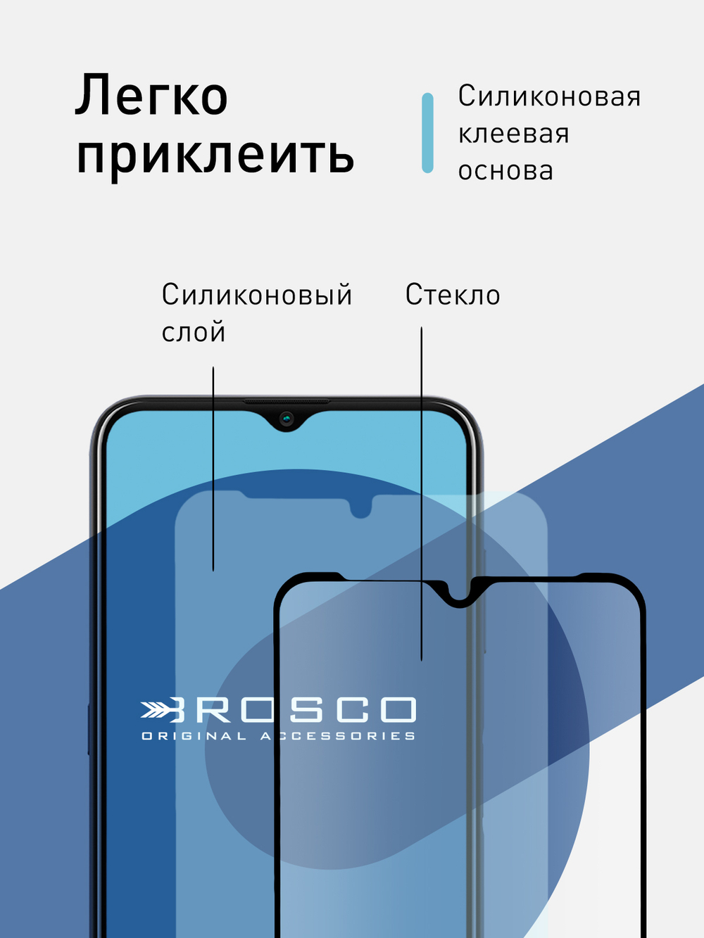 Защитное стекло ROSCO для Nokia G20;Nokia G10 оптом (арт. NK-G20-FSP-GLASS-BLACK)