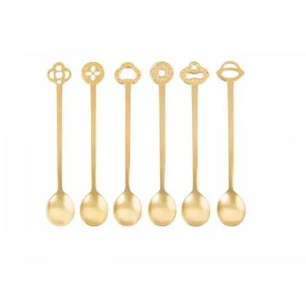 Sambonet Набор из 6 ложек Oriental Party Gold. 52649G02