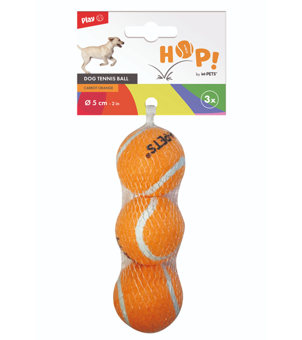 Игрушка для собак Hop Теннисный мяч оранжевый 5см упаковка из 3шт Mpets, Арт.10670399