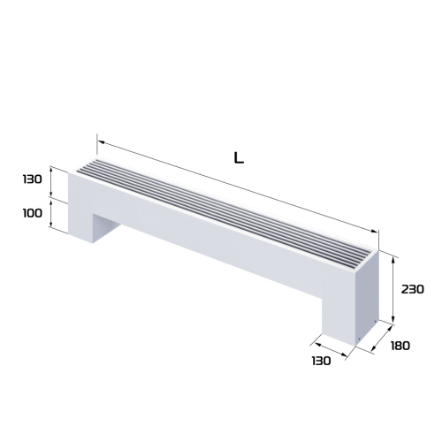 Конвектор напольный Royal Thermo STEP-130/180/1900-2-N-WT-LG-NA