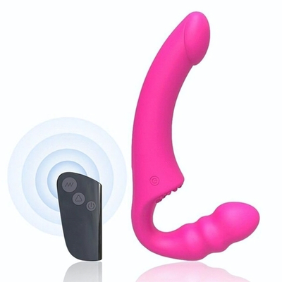 Розовый безремневой страпон Straples Strap-On Dildo (Цвет: розовый)