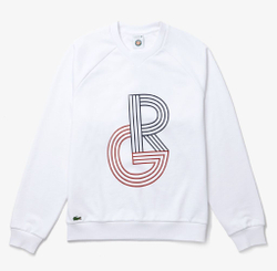 Мужская теннисная кофта Lacoste Men's SPORT Sweatshirt - white/blue marine
