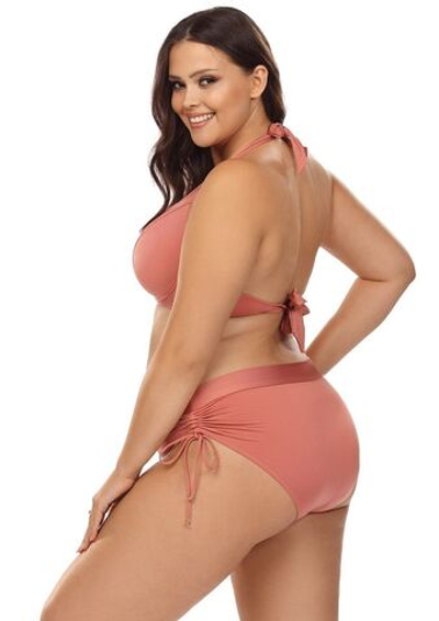 Раздельный купальник plus size с мягким лифом (Размер: 80C/40) (Цвет: пудровый)