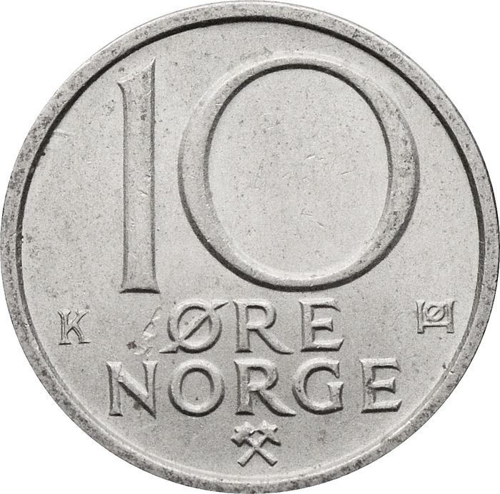 10 эре 1974-1991 Норвегия