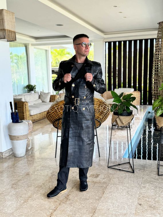 Пальто из кожи крокодила Billionaire JT-128