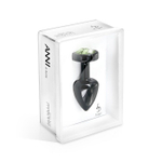 Анальный плаг ANNI R Clover Black Green T1 с кристаллом в виде цветка - 6 см. (Цвет: черный)