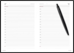 Подарочный набор: Шариковая ручка Parker  Jotter XL SE20 Monochrome в подарочной упаковке, цвет: Black, стержень: Mblue и Ежедневник черный недатирова