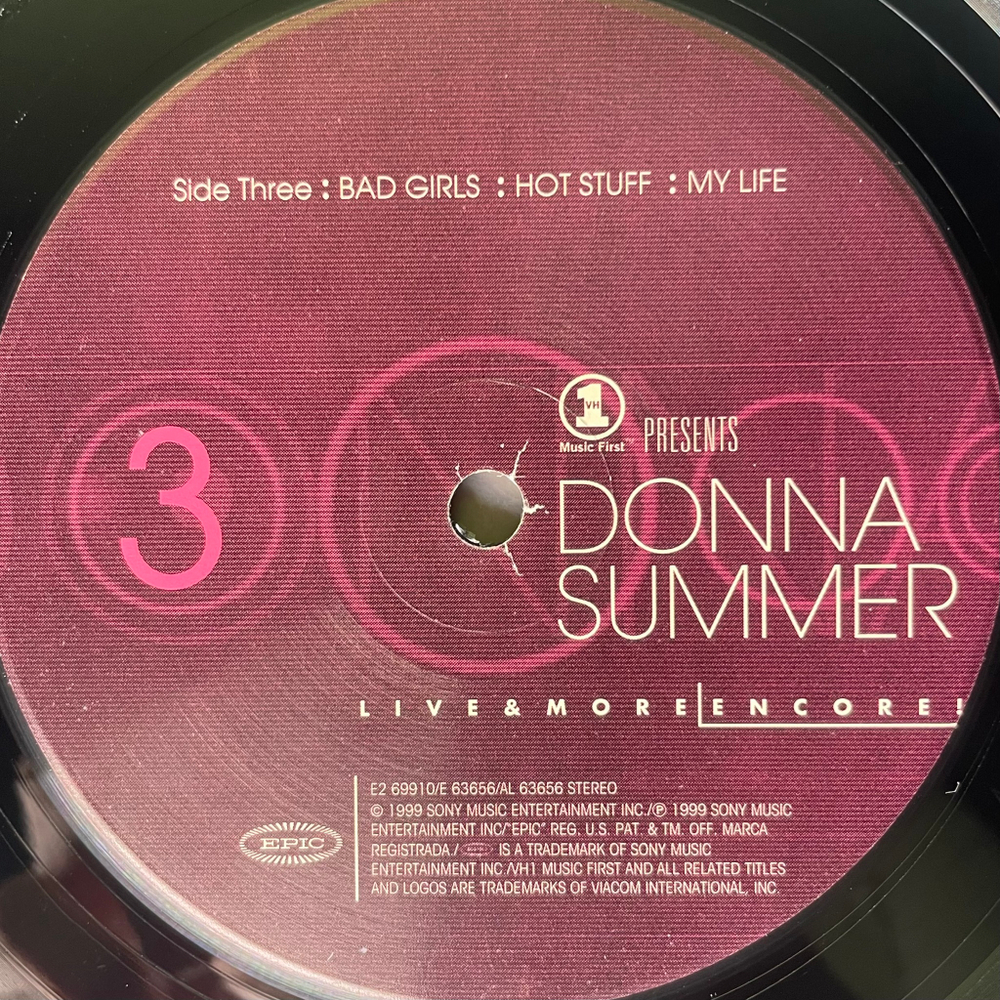 Donna Summer ‎– VH1 Presents Live & More Encore! 2LP (США 1999г.)