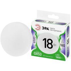Лампа светодиодная ЭРА GREEN LINE LED GX-18W-865-GX53 GL 18Вт таблетка холодный дневной свет GX53 | Лампы cветодиодные Плоские (GX)