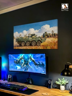 Картина на стену "БТР-82АТ", 80х40 см