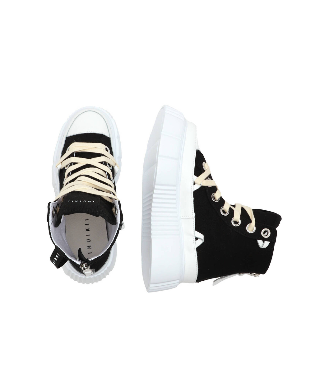 Кожаные кроссовки matilda canvas high 23 INUIKII - черный(30103-024)