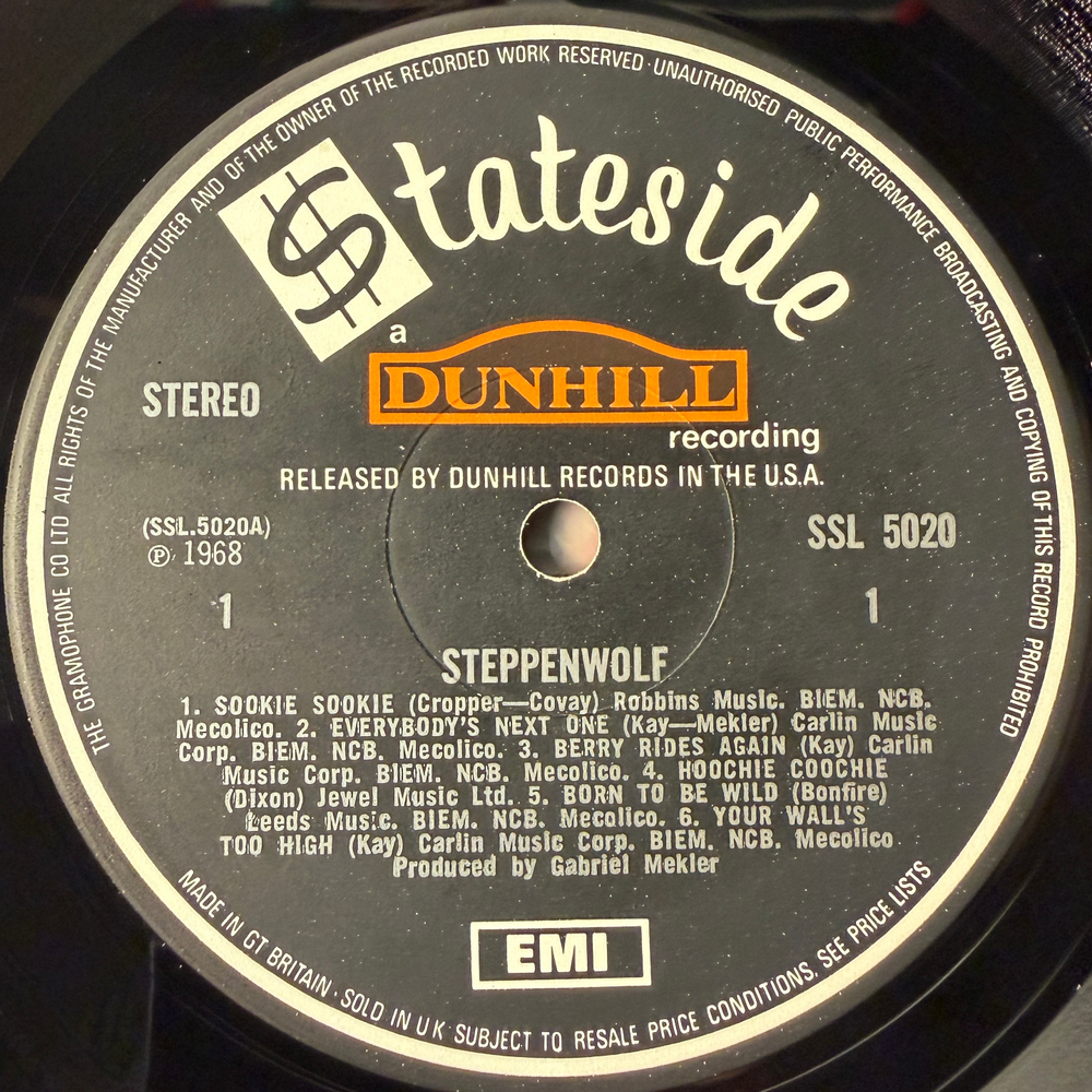 Steppenwolf ‎– Steppenwolf (Англия 1970г.)