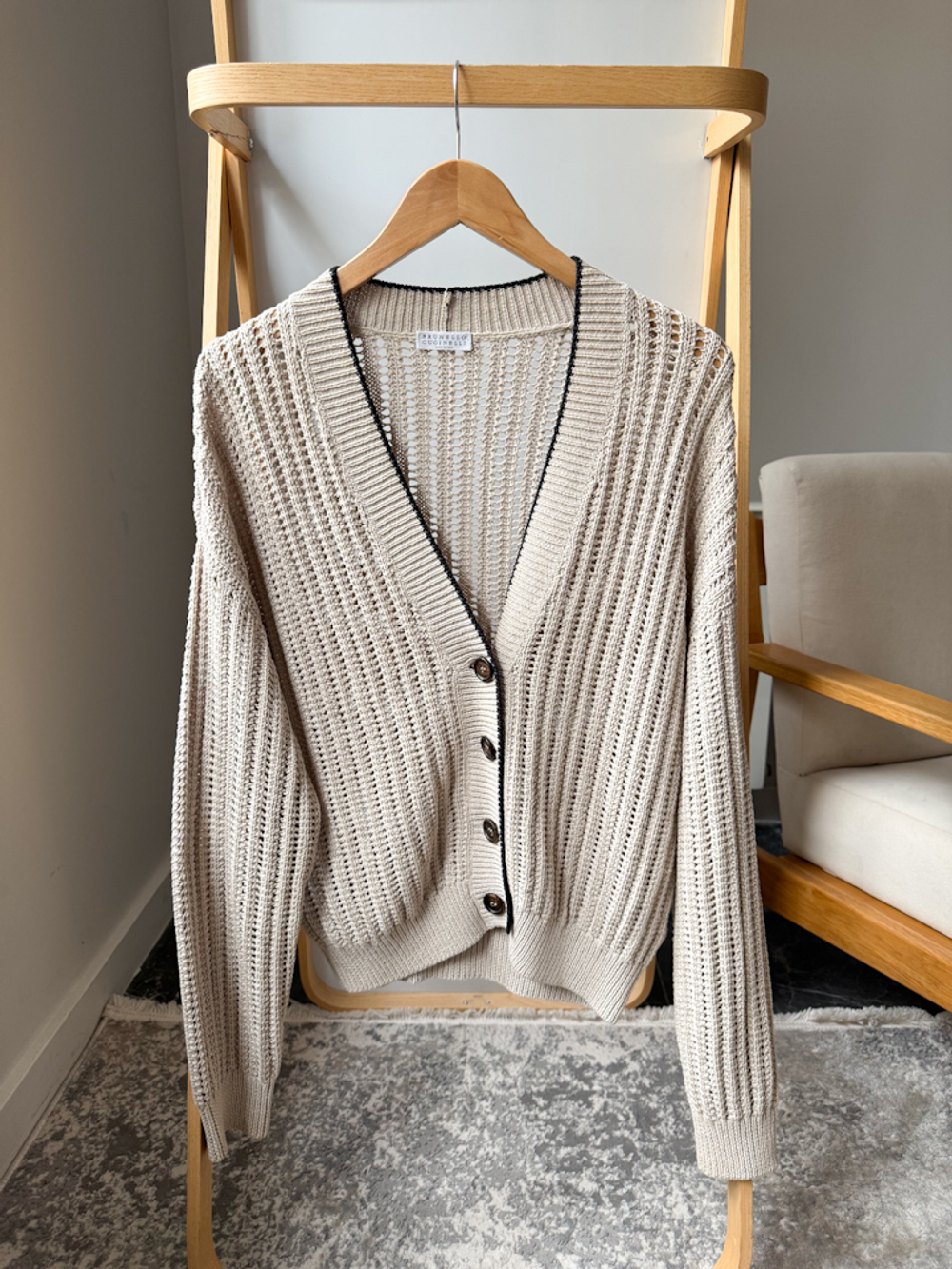 Вязаный хлопковый кардиган Brunello Cucinelli, М