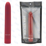 Красный пластиковый вибратор от HUSTLER 7in ROCKER VIBE 7in