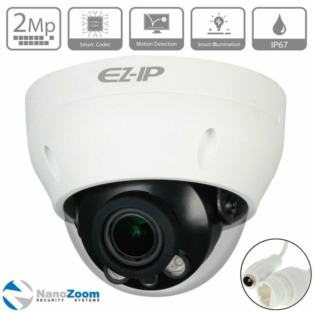 EZ-IPC-D1B20P-0280B Купольная камера видеонаблюдения IP 2 Мп 2.8 мм