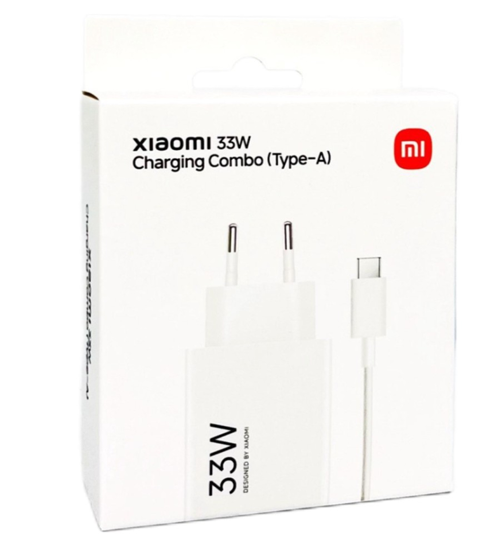 Сетевое зарядное устройство Xiaomi MI 1USB 33W с проводом Type-C (MDY-11-EZ) в упаковке белое