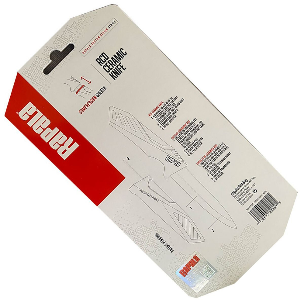 Нож туристический разделочный Rapala RCD Ceramic Utility, длина лезвия - 11,5см, длина рукояти - 10см