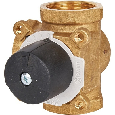 STOUT трехходовой смесительный клапан 1 1/4" ВР KVs 15