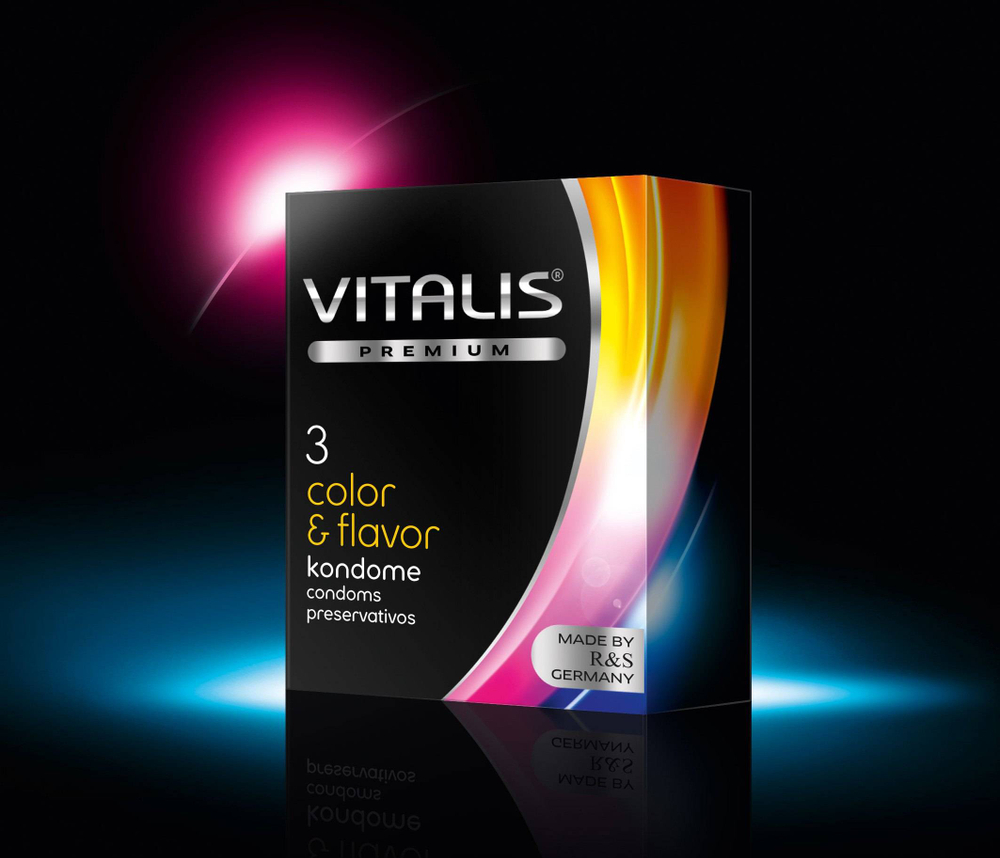 Презервативы VITALIS premium №3 Color & flavor 3253VP