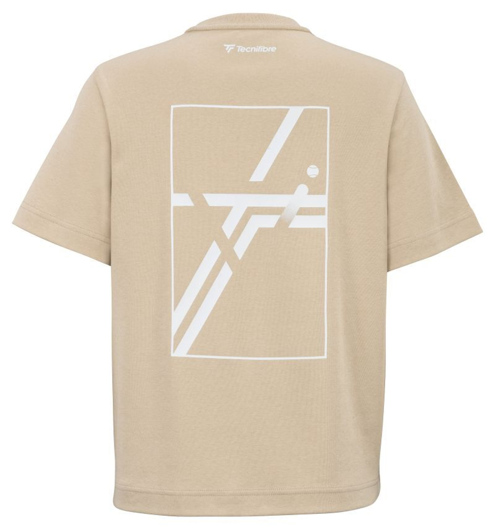 Женская теннисная футболка Tecnifibre Graphic 2025 - sand