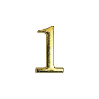Цифра дверная АЛЛЮР золото "1" на клеевой основе/20