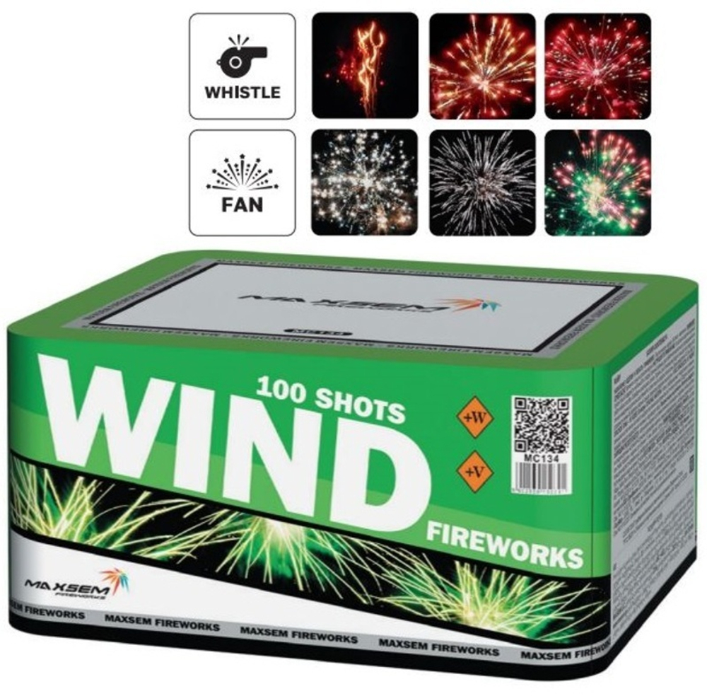 Батарея салютов "Wind Fireworks" MC134 100 залпов * 0.8"