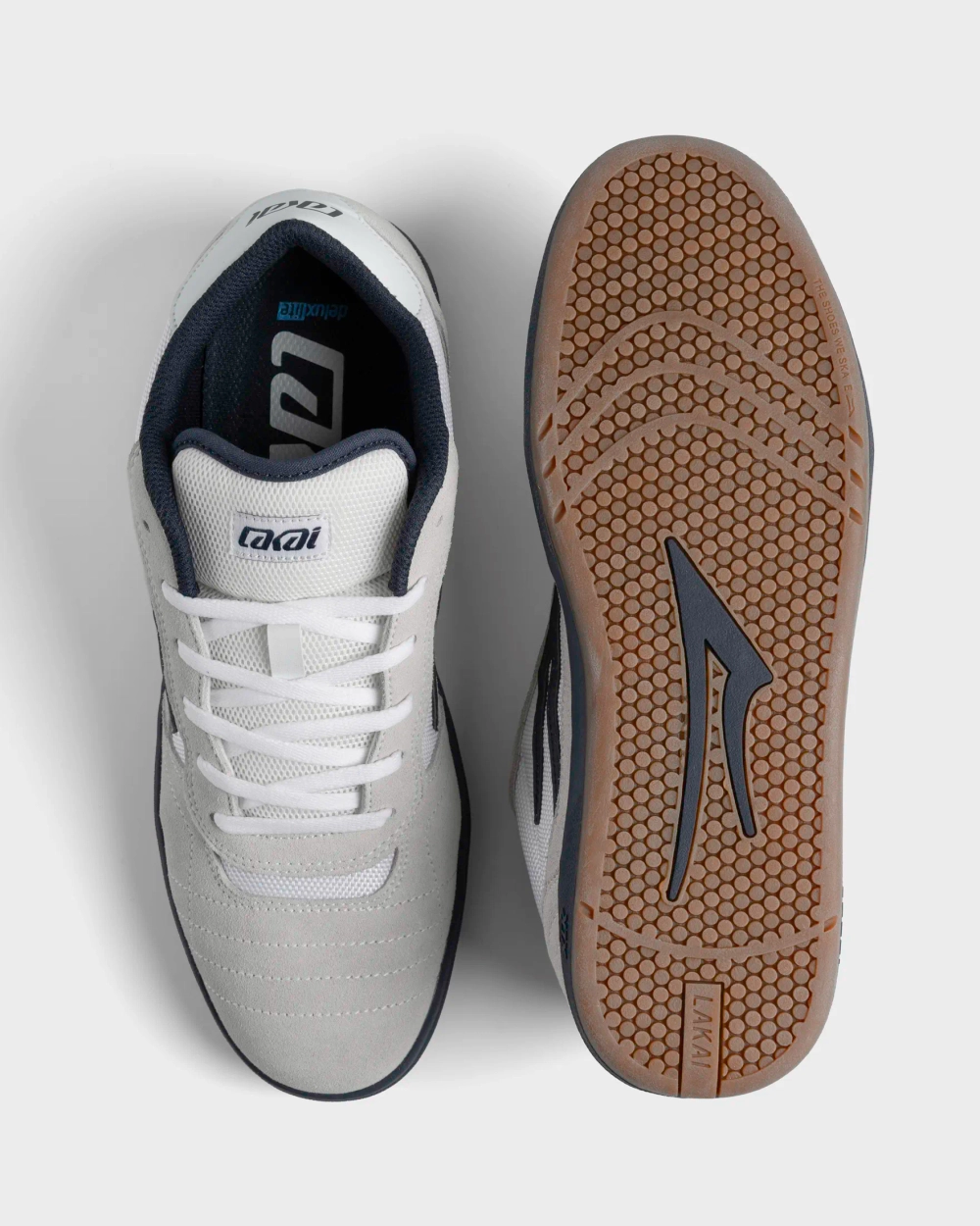 Кеды Lakai Cambridge XLK: White Suede Navy Gum (Q2-26)