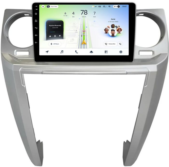 Магнитола для Land Rover Discovery 3 2005-2009 (прямые углы) - Teyes CC4L монитор 9" IPS, Android 14, Быстрая, Snapdragon 662, CarPlay, 4G SIM-слот