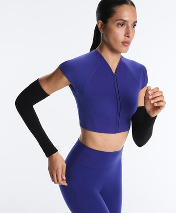Oysho Топ Compressive светоотражающий, кобальтовый