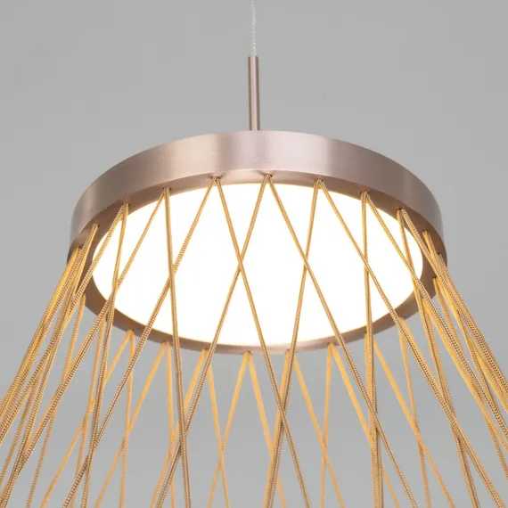 Подвесной светильник Cesta 40016/1 LED коричневый Eurosvet