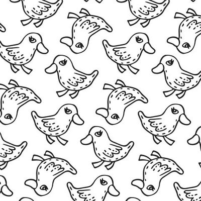 Buy baby fabric animals duck black and white