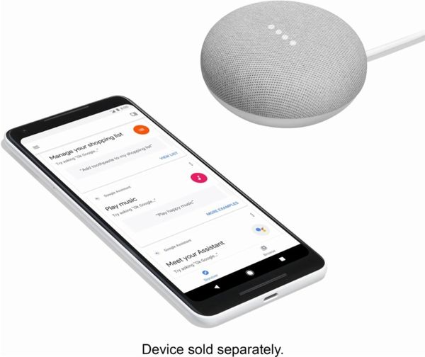 Умная колонка Google Home Mini (Chalk / Серебристая)
