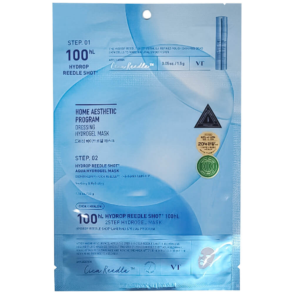 Маска увлажняющая гидрогелевая с микроиглами VT Cosmetics Hydrop HL Reedle Shot100 2Step Hydrogel Mask