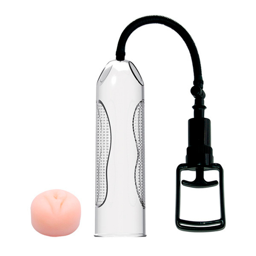 Мужская помпа 24,5см со вставкой в виде вагины Baile Pump BM-010066A