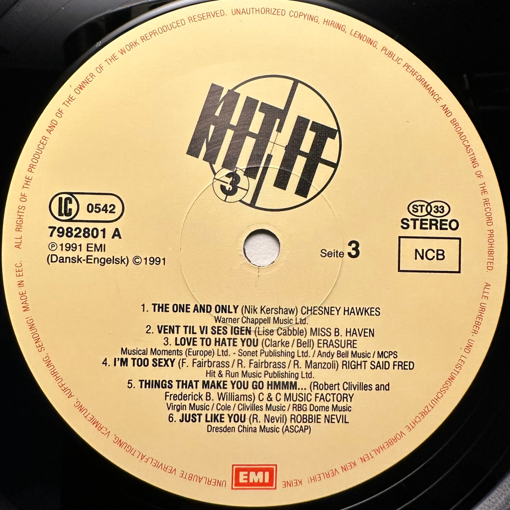 Сборник Hit It 3 2LP (Дания 1991г.)