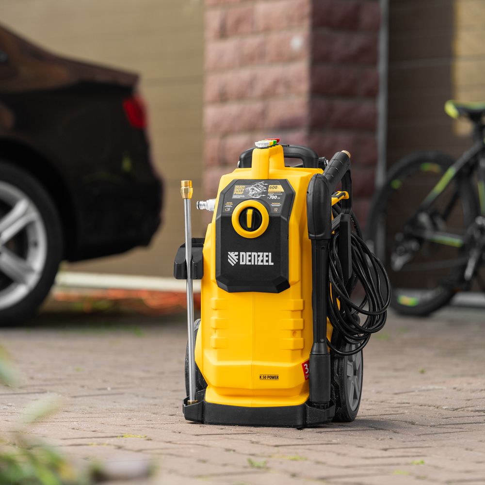 Моечная машина высокого давления K 50 Power, 2100 Вт, 150 бар, 600 л/ч, асинх. двиг.// Denzel