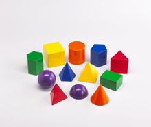 Фигуры геометрические 8 см. Набор учебно-игровой цветной (12шт.)