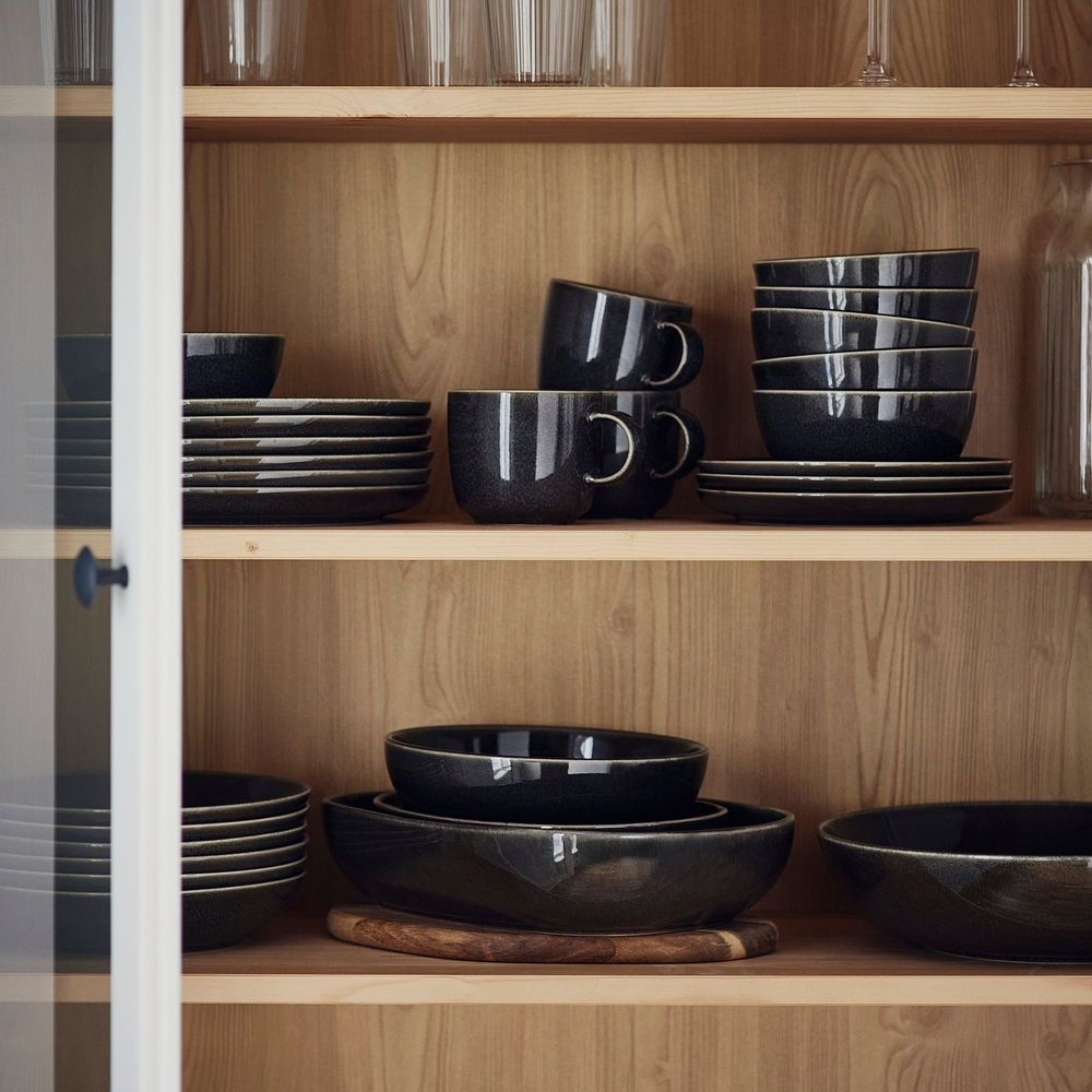 IKEA GLADELIG  (ИКЕА ГЛАДЕЛИГ)  -  Тарелка десертная - тёмно-серый 20 см