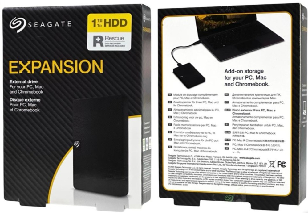 Внешний жесткий диск 1TB Seagate Expansion Portable (STKM1000400) черный