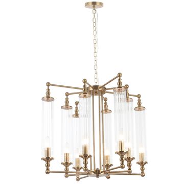 Подвесная люстра Е14 Tomas SP8 D650 Brass латунь Crystal Lux