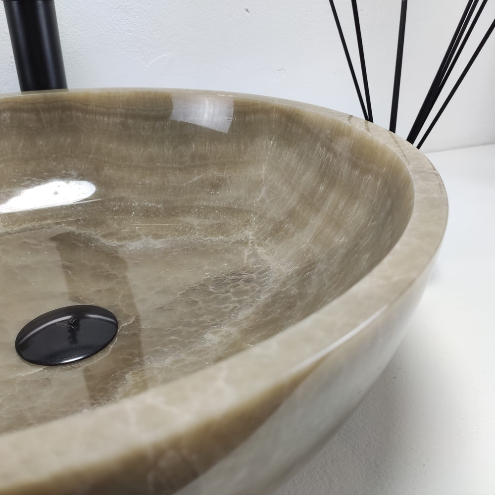 Раковина из оникса Bowl Grey BO-80968 45x45x15 из натурального камня