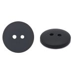 Пуговицы 2 прокола 22L=14 мм, пластик (Black (черный)), CR-K18M, 144 шт
