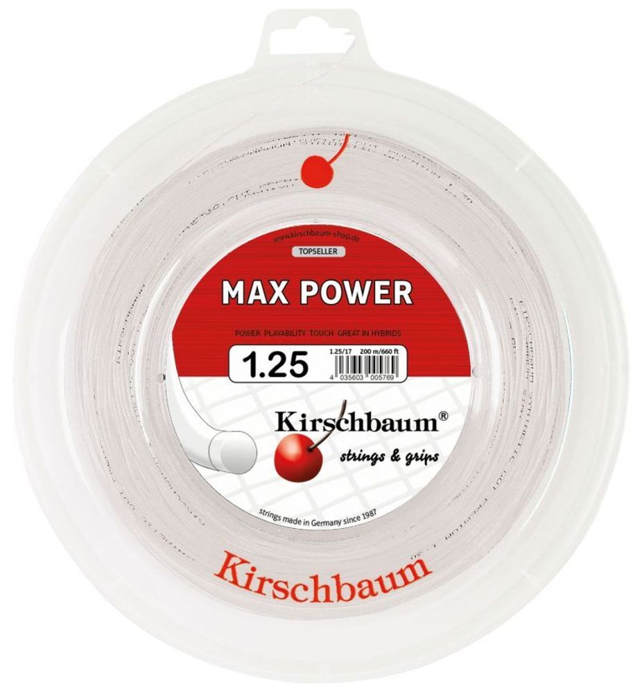 Теннисные струны Kirschbaum Max Power (200 м)