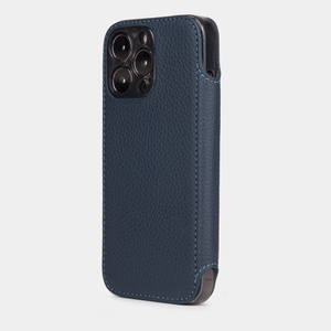 Чехол Benoit для iPhone 14 Pro из кожи теленка, цвета синий
