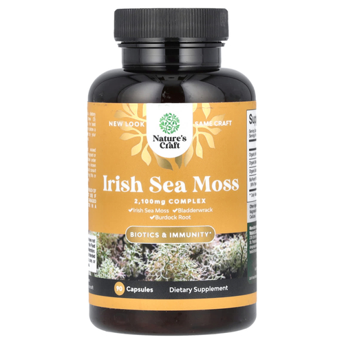 Nature's Craft, ирландский морской мох, 90 капсул