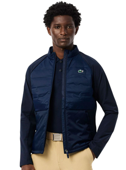Мужская теннисная куртка Lacoste High-Neck Quilted Sport — navy blue