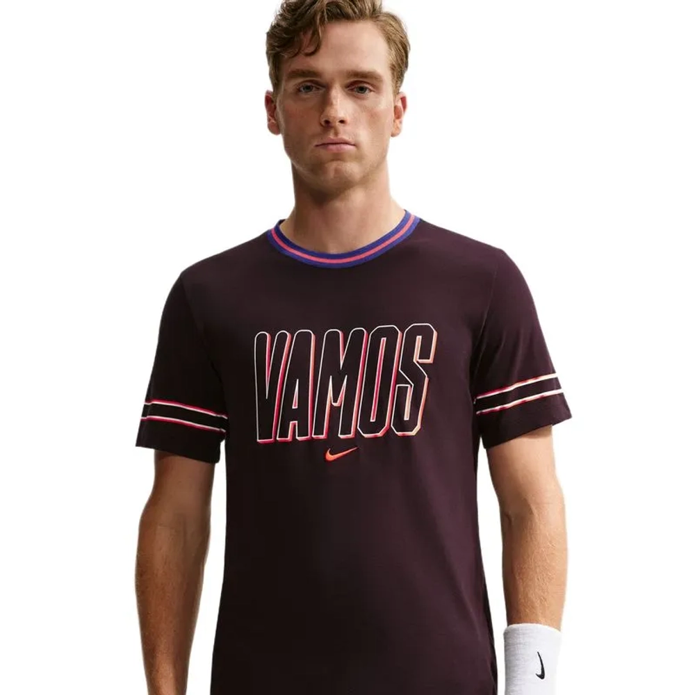 Теннисная футболка Nike Court Dri-Fit Carlos - burgundy ash