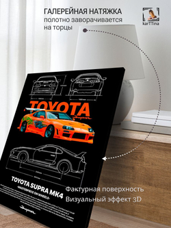 Картина Красный гром для интерьера 50x70см 1шт.