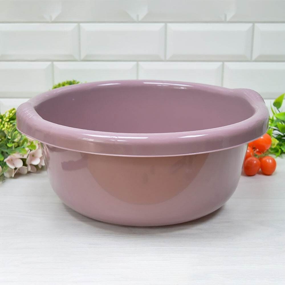 Миска 9л d360мм, цвет бледно-бордовый, №40